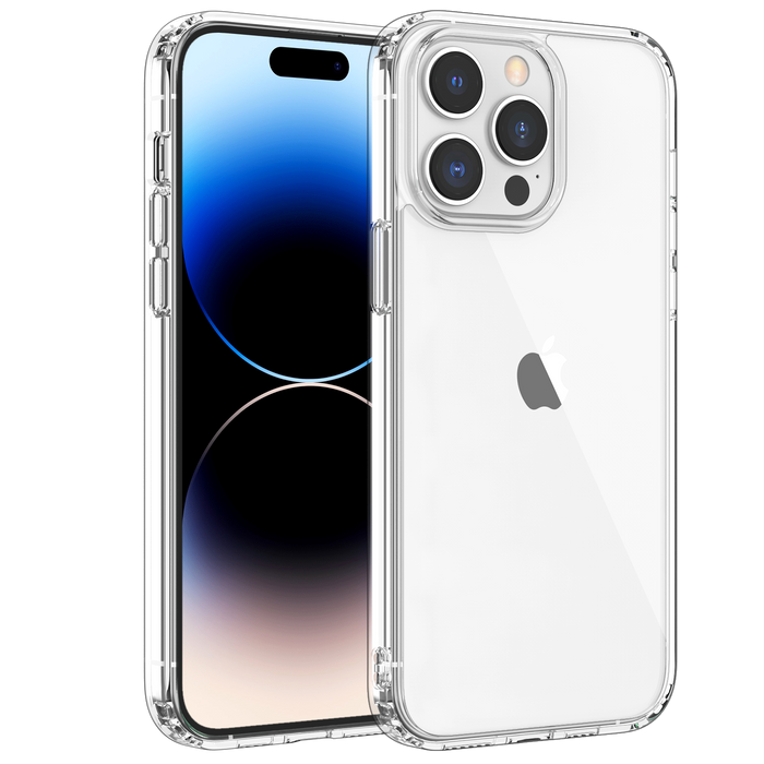 Estuche Shamo para modelos de iPhone 14, estuches transparentes a prueba de golpes con protectores de silicona TPU, cubierta antiarañazos, HD transparente [antiamarilleo]