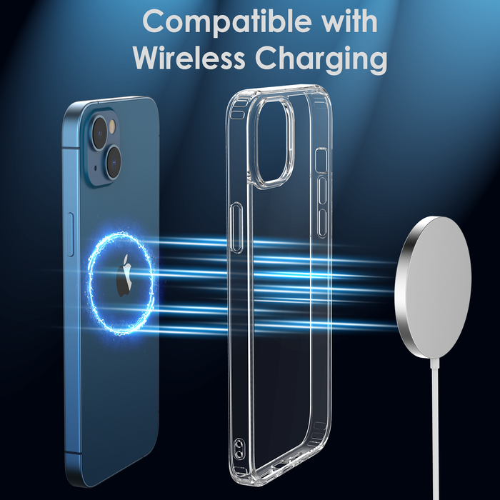 Estuche Shamo para modelos de iPhone 14, estuches transparentes a prueba de golpes con protectores de silicona TPU, cubierta antiarañazos, HD transparente [antiamarilleo]