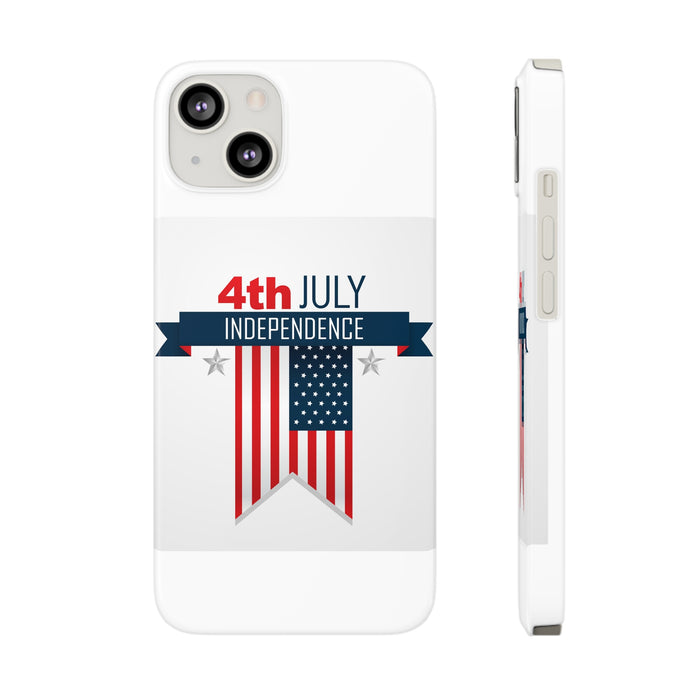 Slim Phone Cases with 4th of July writitng