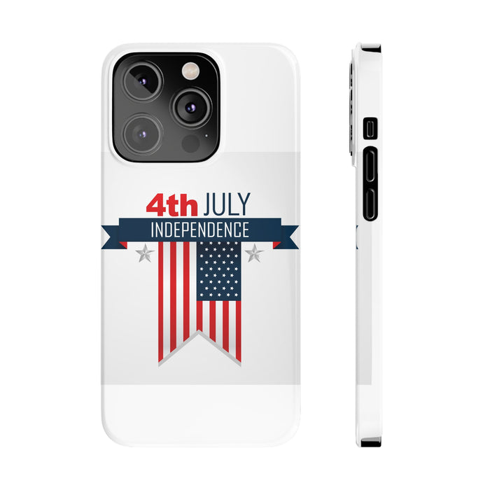 Slim Phone Cases with 4th of July writitng