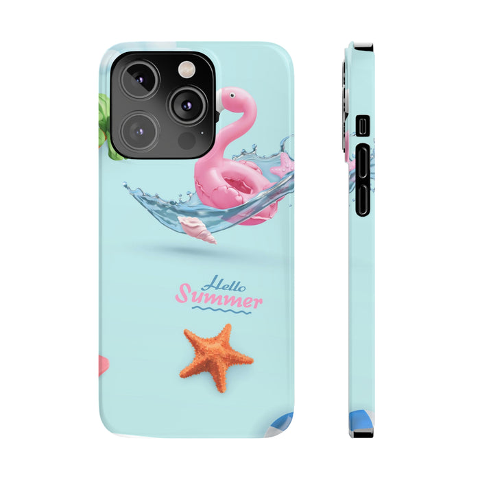 Slim Phone Cases with Hello Summer design